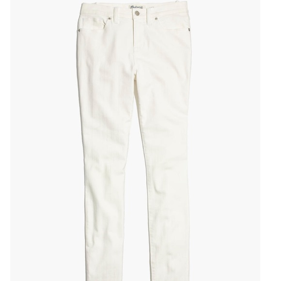 Madewell 9" High-Rise Skinny Jeans in Pure White - Picture 3 of 12